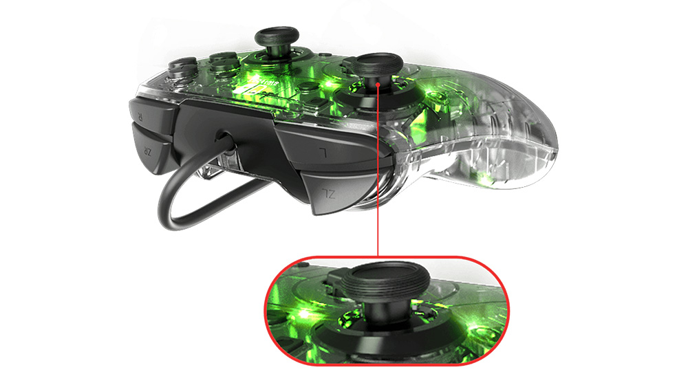 PDP Nintendo Switch Deluxe Wired Pro Controller Afterglow + Audio