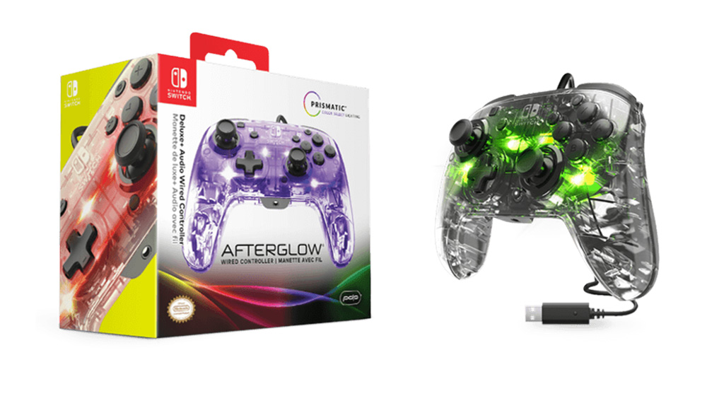PDP Nintendo Switch Deluxe Wired Pro Controller Afterglow + Audio