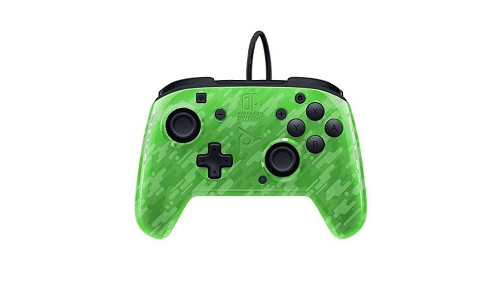 PDP Nintendo Switch Faceoff Deluxe Controller + Audio Camo Green