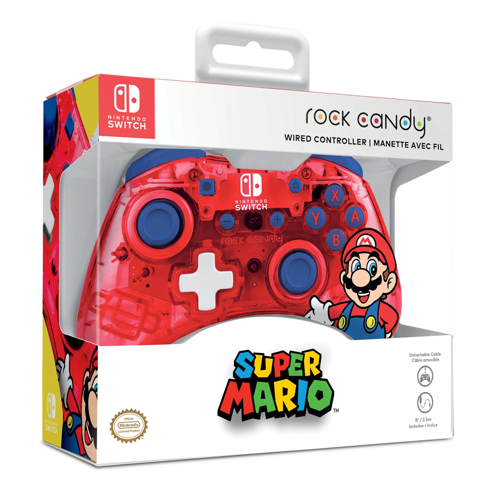 PDP Nintendo Switch Wired Controller Rock Candy Mini Mario