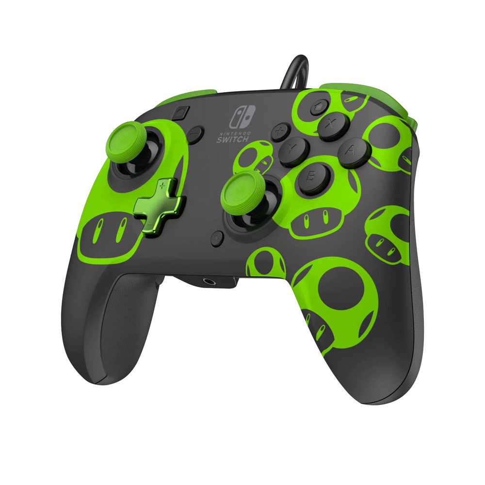 PDP Nintendo Switch Wired Controller Rematch – 1UP Glow in the Dark