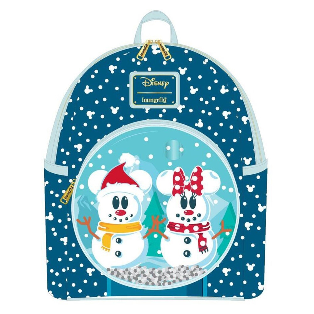 Loungefly Disney Snowman Minnie Mickey Snow Globe Mini Backpack