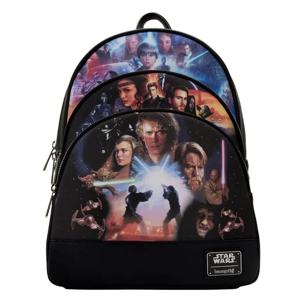 Loungefly Star Wars Trilogy 2 Triple Pocket Mini Backpack
