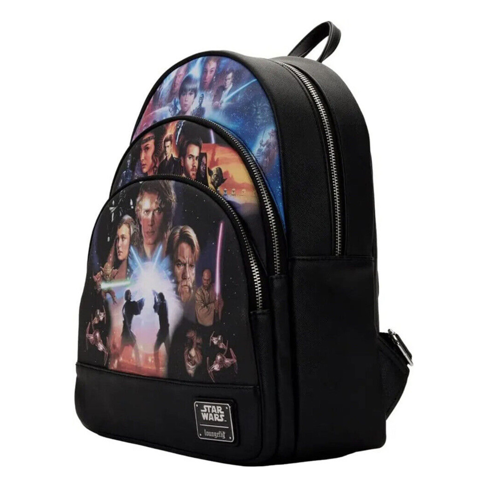 Loungefly Star Wars Trilogy 2 Triple Pocket Mini Backpack