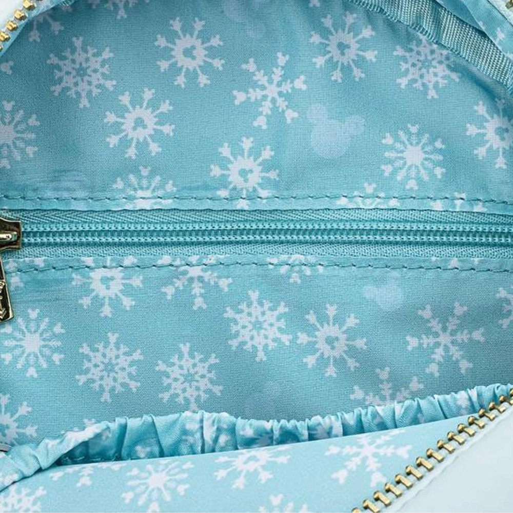 Loungefly Disney Snowman Mickey Minnie Snow Globe Crossbody Bag