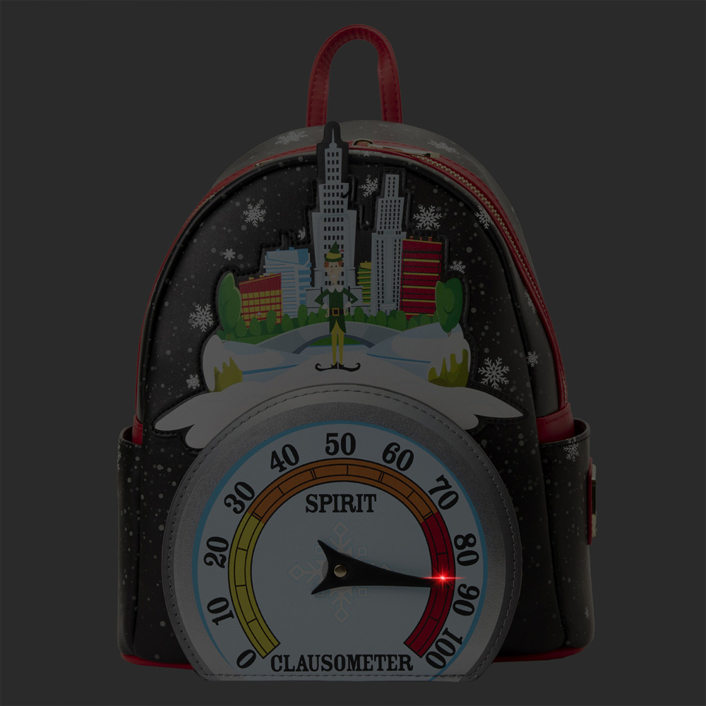 Loungefly Elf Clauseometer Light Up Mini Backpack
