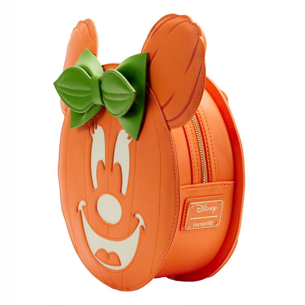 Loungefly Disney Glow Face Minnie Pumpkin Minnie Mini Backpack