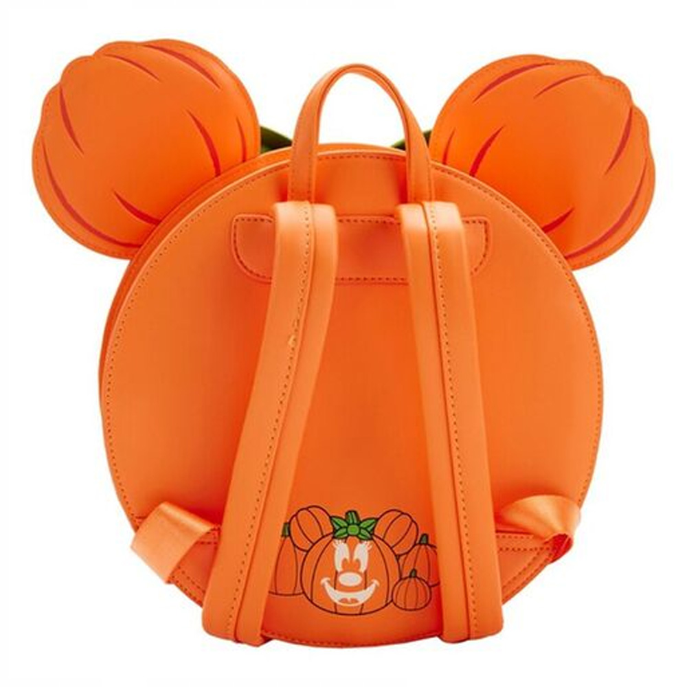 Loungefly Disney Glow Face Minnie Pumpkin Minnie Mini Backpack