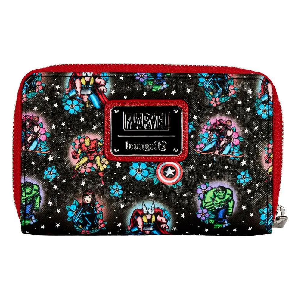 Loungefly Marvel Avengers Tattoo Zip Around Wallet