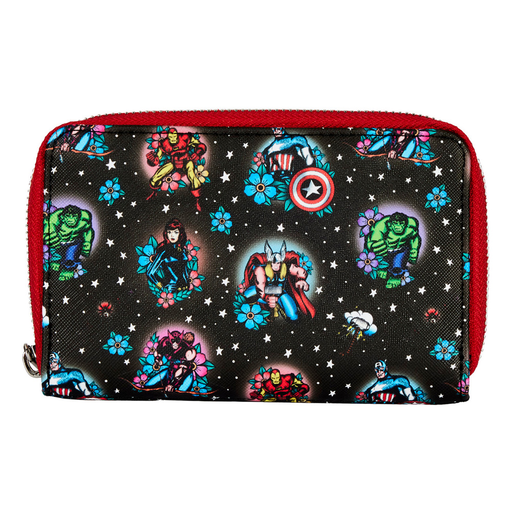 Loungefly Marvel Avengers Tattoo Zip Around Wallet