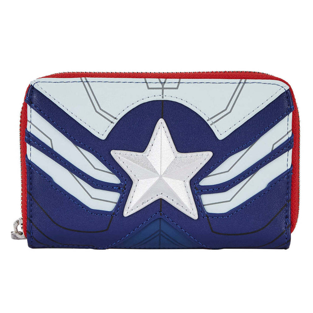 Loungefly Marvel Falcon Captain America Cosplay Zip Around Wallet