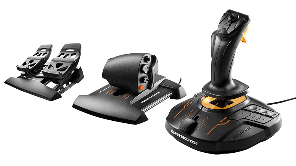Thrustmaster T16000M FCS Flight Pack – Joystick/Foot pedals/Fader