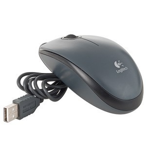 Logitech Logitech M90 Wired Optical Mouse, USB, Gray