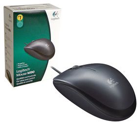Logitech Logitech M90 Wired Optical Mouse, USB, Gray