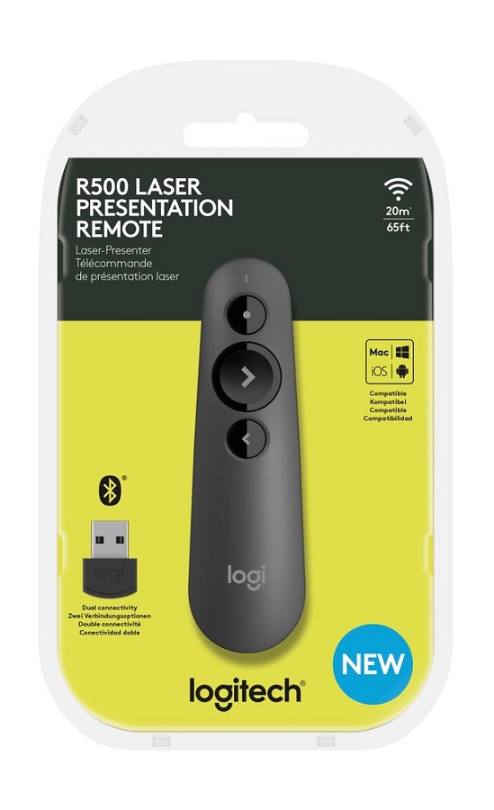 Logitech Logitech R500 Wireless Presenter, Graphite