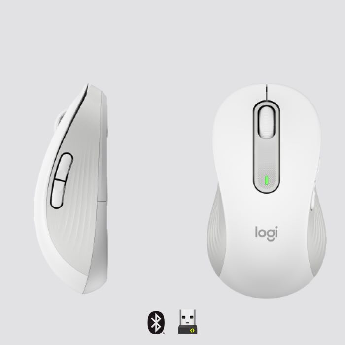 Logitech Logitech M650 L Wireless Mouse Off-White, Left