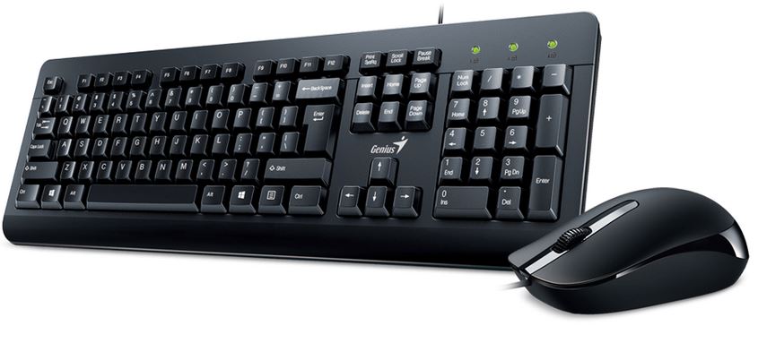 Genius Genius Komplet tastatura i miš KM-160 , USB, BLACK, SER