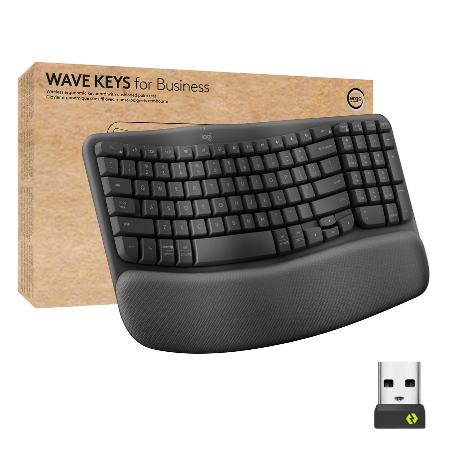 Logitech Logitech Wave Keys wireless ergonomic keyboard – GRAPHITE – US