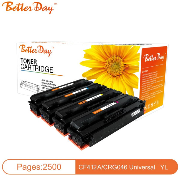 Toner BetterDay CF412A/CN CRG-046Y M452 zam. kaseta za HP Yellow 2.5k
