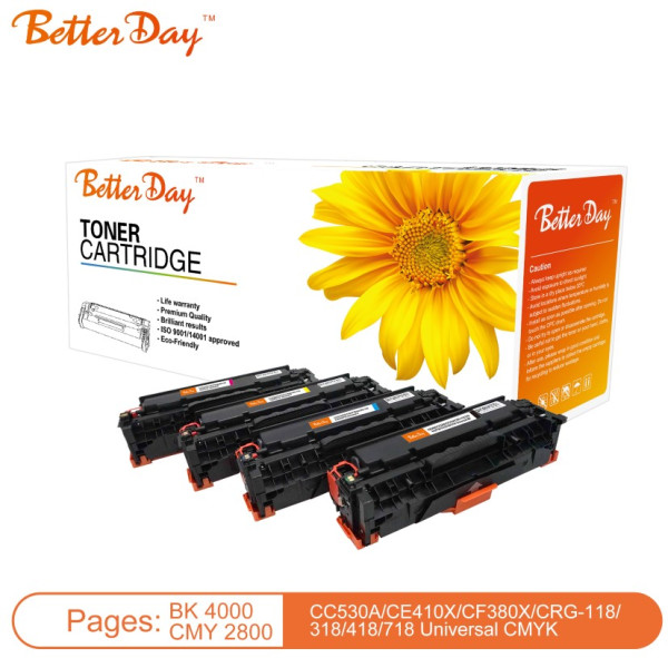 Toner BetterDay CC530A, CE410X, CF380X (304A, 305A, 312A) zam. kaseta za HP Black, 4K