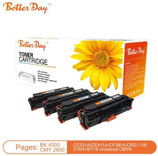 Toner BetterDay CC531A, CE411A, CF381A (304A, 305A, 312A) zam. kaseta za HP Cyan 2.8k