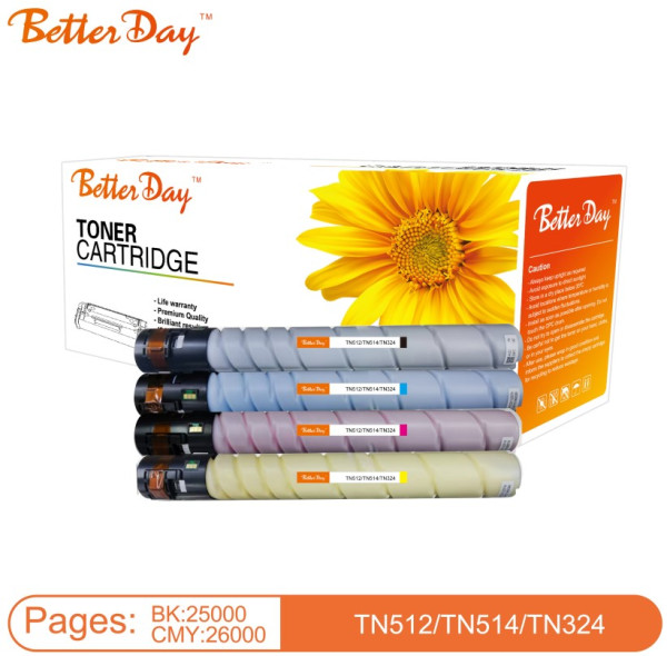 Toner BetterDay TN512, TN514, TN324 C MPS zam. kaseta za Konica Cyan 26k
