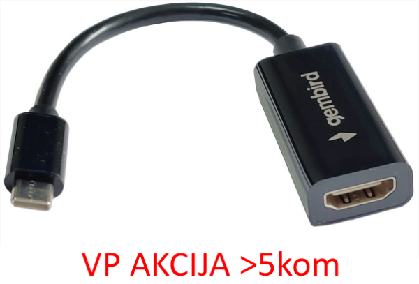 Adapter Gembird Type-C na HDMI A-CM-HDMIF-03 adapter-kabl 11cm