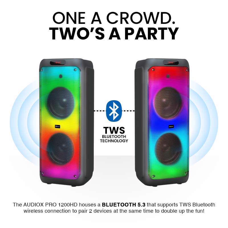 SONICGEAR Sonicgear AudioX Pro 1200HD 110W RMS RGB Bluetooth