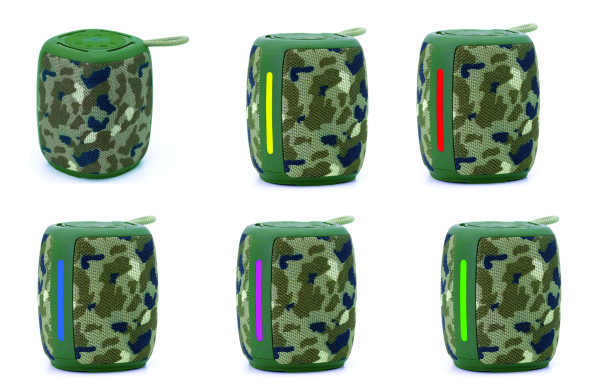 SPK-BT-LED-03-CM Gembird Portable RGB LED Bluetooth speaker 5W, BT, FM, TF, USB, Handsfree, camo