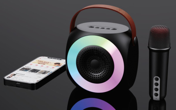 SPK-L2 ** Gembird Bluetooth karaoke zvucnik RGB,10W,1800mAh, USB, microSD, AUX +mikrofon 500mAh(1360