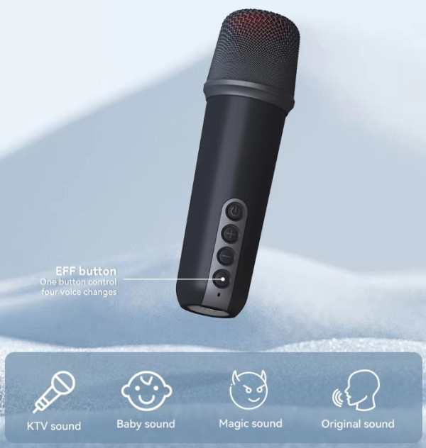 SPK-L2 ** Gembird Bluetooth karaoke zvucnik RGB,10W,1800mAh, USB, microSD, AUX +mikrofon 500mAh(1360