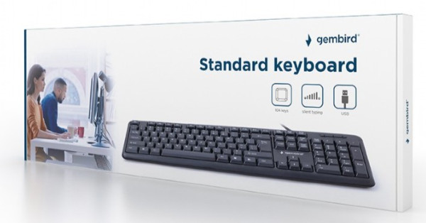 KB-U-103 ** Gembird Standardna tastatura US layout black USB A (301)