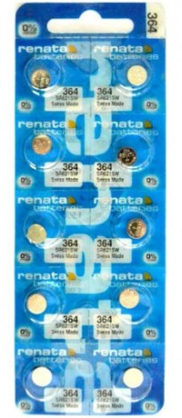 Renata baterija 364 1,55V Srebro oksid dugme baterija za SAT, Pakovanje 1kom
