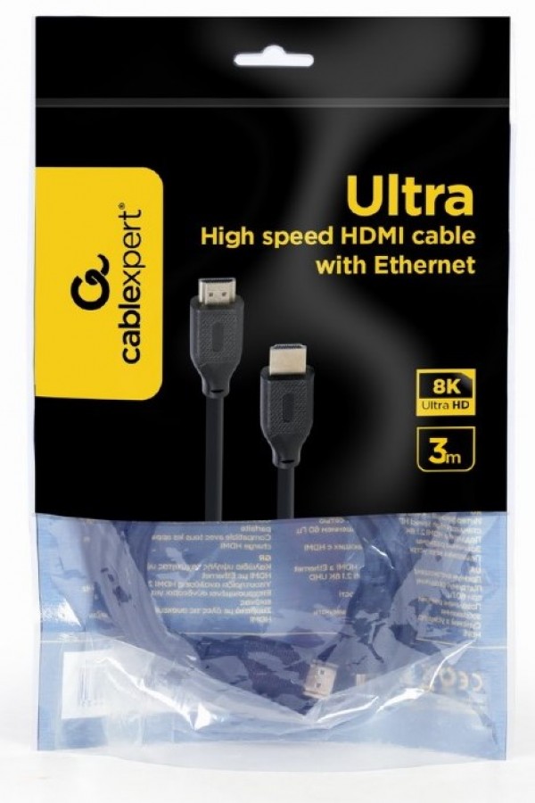 CC-HDMI8K-3M Gembird HDMI kabl v.2.1 ethernet support UHD/8K TV 3m