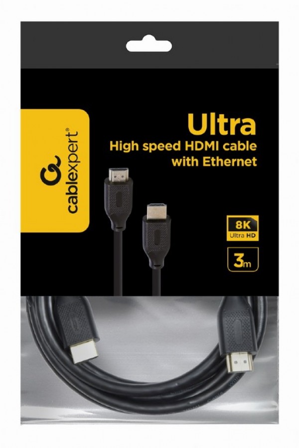 CC-HDMI8K-3M Gembird HDMI kabl v.2.1 ethernet support UHD/8K TV 3m