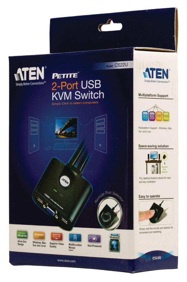 CS22U-AT * ATEN 2-port USB KVM switch sa kablovima (2899)
