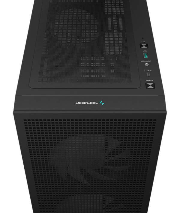 DeepCool CH360 DIGITAL mATX Kuciste,Dual Status Display, 2xLED 140mm +1x120mm, Staklena strana,USB-C