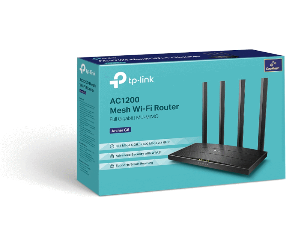 TP-Link Bežicni ruter TP-LINK ARCHER C6 Wi-Fi/AC1200/867Mbps/300Mbps/MU-MIMO/1xGWAN 4xGLAN/4 antena