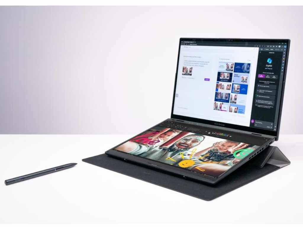 Asus Laptop ASUS Zenbook Duo UX8406MA-PZ192X WIn11 Pro/14″ OLED WQXGA+ Touch/U7 155H/16GB/1TB SSD/siva