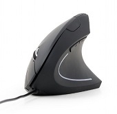 Gembird Ergonomic Optical Mouse 1200-3200 DPI, 6 Buttons, USB, Black, Cable 1.35m