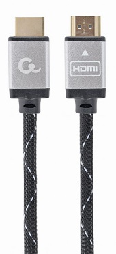 Gembird MONITOR Cable, Select Plus Series, High speed HDMI 4K with Ethernet, HDMI/HDMI M/M, Gold Plated, Braided, 2m