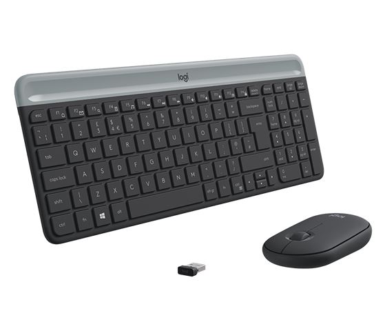 Logitech TAST + MIŠ LOGITECH MK470 Slim Wireless Graphite US
