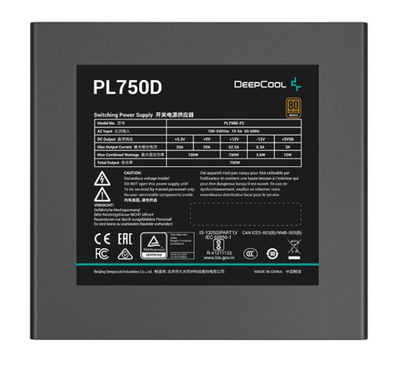 DEEPCOOL Napajanje Deepcool PL750-D 750W Bronze