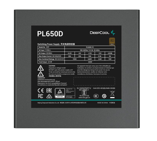 DEEPCOOL Napajanje Deepcool PL650-D 650W Bronze