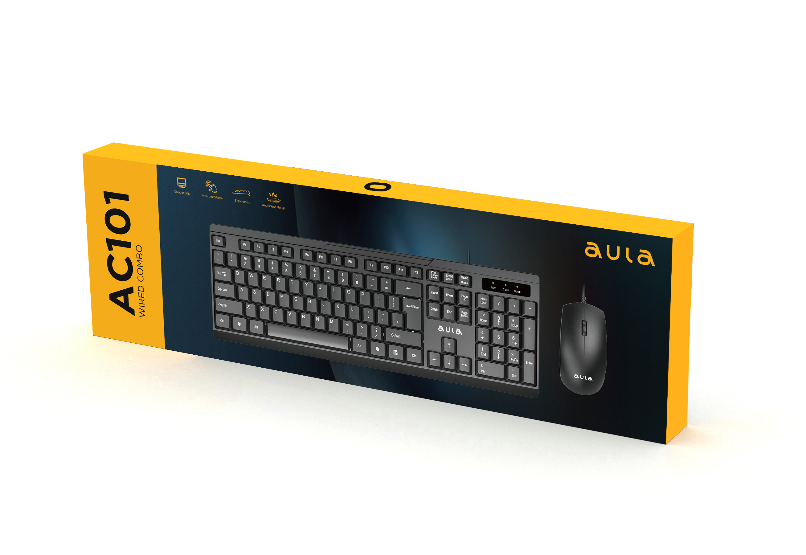 AULA Tastatura i mis Aula AC101 USB Combo, US/YU