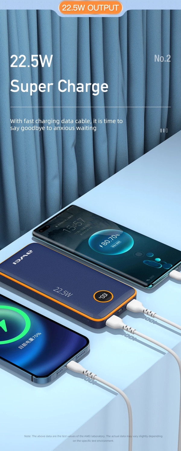 AWEI Powerbank AWEI P143K 10.000 mAh Li-Polymer