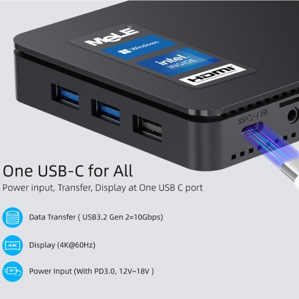 MELE Mini PC MELE Overclock 4C 82P Win11 Pro