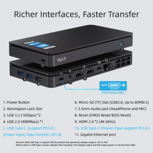 MELE Mini PC MELE Overclock 4C 82P Win11 Pro