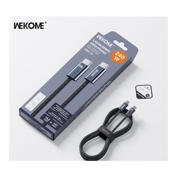 WEKOME Kabl WEKOME WDC-23 USB-C 1m Black 240W