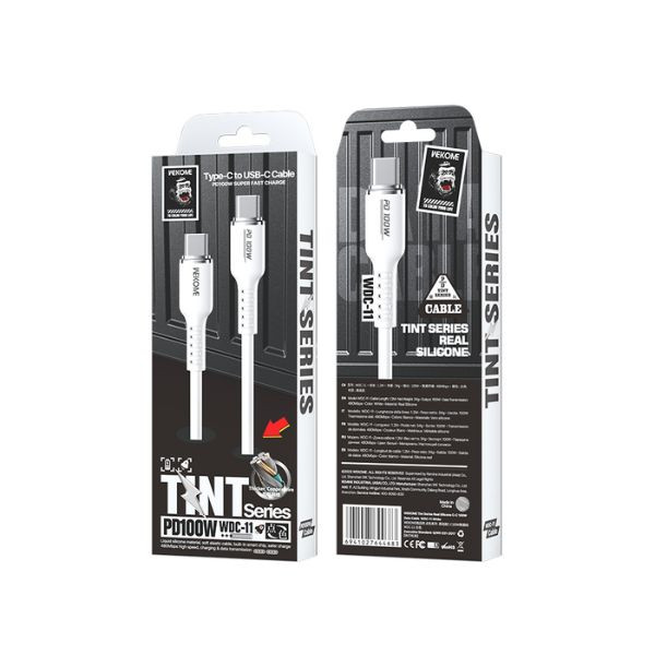 WEKOME Kabl WEKOME WDC-11 USB-C 1.2m White 100W